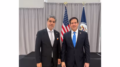 US Secretary of State Marco Rubio with Oman's Ambassador to the United States Talal Al Rahbi (Photo: x/@OmanEmbassyUSA)