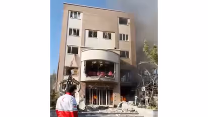 Airstrike hits Shahid Beheshti University in Tehran (Photo/Iran Red Crescent Society via IRIB)