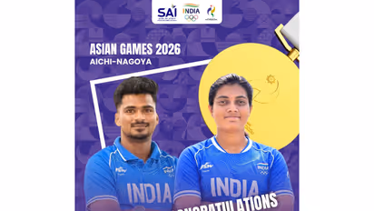 Sahil Jadhav and Chikitha Taniparthi clinched Gold in compound mixed team Archery at Asian Games 2026. (Photo: X/@Media_SAI)