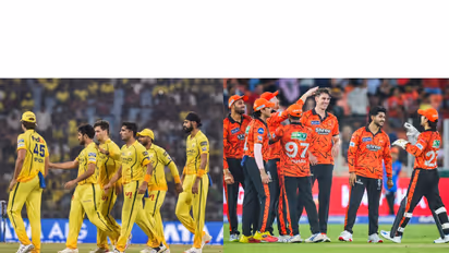 CSK and SRH players celebrating during IPL 2026 (Photo: ANI)