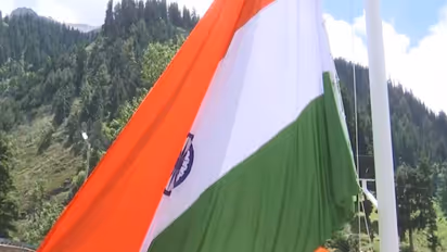 Indian Army's Chinar Corps inaugurates a High-Mast National Flag at Chandanwari (Photo/ANI)