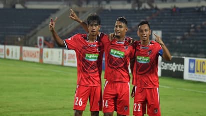NorthEast United FC players in action (Photo: Durand Cup)