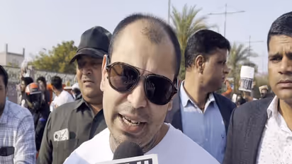 Prateek Yadav joins rally in support for stray dogs (Photo/ANI)