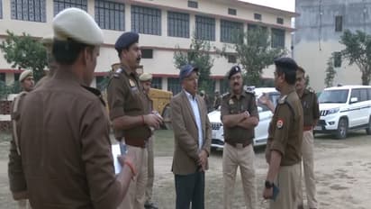 UP fire service officials inspecting Maharshi Valmiki International Airport in Ayodhya (Photo/ANI)