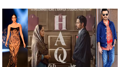 Kiara Advani and Sanjay Kapoor (Photo/ANI) and Haq poster (Photo/Instagram@yamigautam