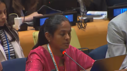 Counsellor in India's Permanent Mission to the UN Mythili R (Photo/X/@IndiaUNNewYork)