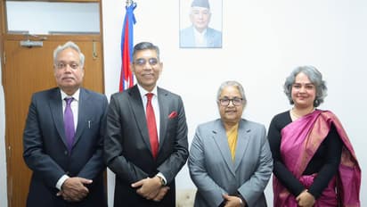 Munu Mahavarle, Additional Secretary, Ministry of External Affairs, India, makes holds courtesy meeting with Interim Nepal Prime Minister Sushila Karki at her office (Photo/Nepal PMO)