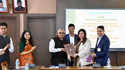 Officials during the signing ceremony of MoUs for eight High Impact Community Development Projects with Indian grant assistance in Kathmandu, Nepal. (Image Source: Embassy of India in Kathmandu, Nepal)