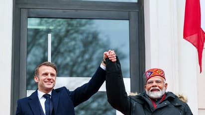 Prime Minister Narendra Modi and French President Emmanuel Macron (Photo/ANI)