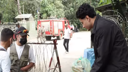 Young volunteers in Nepal set up communication help point for families in Nepal (Photo/ANI)