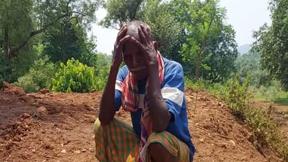 Farmer in distress over damage to agricultural land caused by mining activities in Odisha’s Mayurbhanj district (Photo/ANI)
