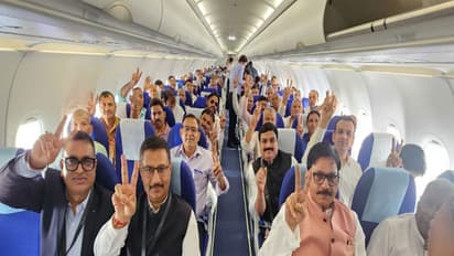 First commercial flight from Noida International Airport (Photo/@DhirendraGBN)