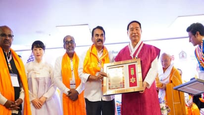 J Krishna Rao conferred with Grand Prize for Contribution to World Peace (Photo/@jupallyk_rao/X)