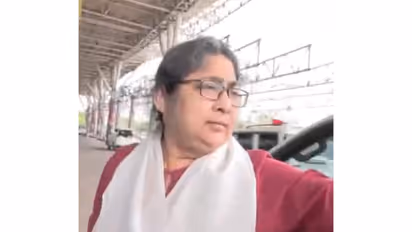 TMC MP Dola Sen at Raipur airport (Photo/ANI)