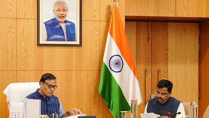 Assam Chief Minister Himanta Biswa Sarma in review meeting (Photo/X/@CMOfficeAssam)