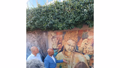 A view of the Permanent Exhibition on UNESCO World Heritage Sites of India at the Embassy of India in Baku, Azerbaijan. (Photo/Embassy of India in Azerbaijan)