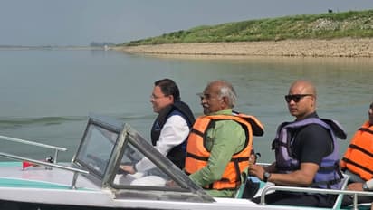 CM Dhami inspects arrangements for International Kayaking and Canoeing Championship (Photo: ANI)