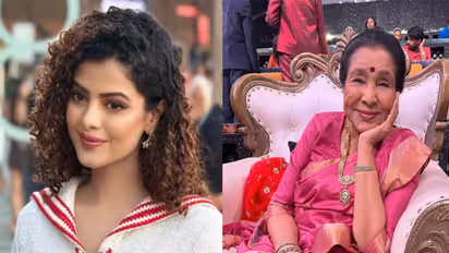 Palak Muchhal (L) Asha Bhosle (R) (Photos/instagram/@palakmuchhal3, @asha.bhosle)