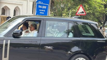 Siddaramaiah and DK Shivakumar at Lok Bhavan (Photo/ANI)