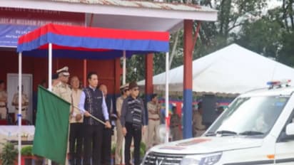 Mizoram CM flags off 219 police vehicles under ASUMP scheme (Photo/MizoramPolice)