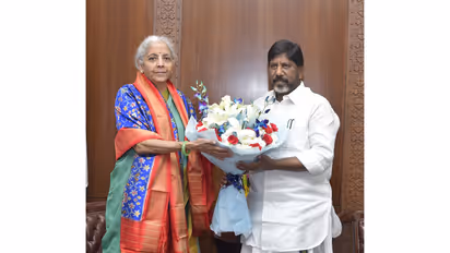 Telangana Deputy Chief Minister Bhatti Vikramarka Mallu and Union Finance Minister Nirmala Sitharaman (Photo/@Bhatti_Mallu)