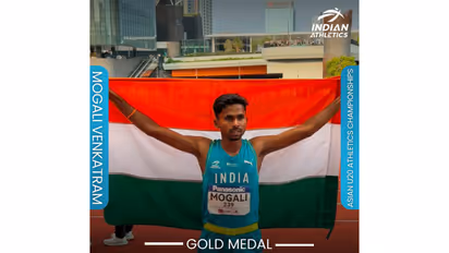 Mogali Venkatram wins gold in men’s 800m event. (Photo: X/@afiindia)