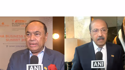 Nirmal K Minda (President ASSOCHAM) (L) and Sanjay Nayar (Sorin Investment Fund Founder & Chairman) (R) (Photo/ANI)