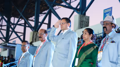 Uttarakhand Chief Minister Pushkar Singh Dhami attends All India Forest Sports and Cultural Meet 2025 in Dehradun (Photo/ANI)