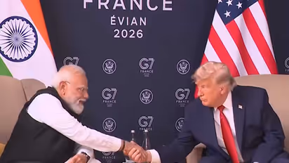 Prime Minister Narendra Modi and US President Donald Trump during bilateral talks on the sidelines of the G7 Summit in Evian, France (Photo/X/@USAndIndia)