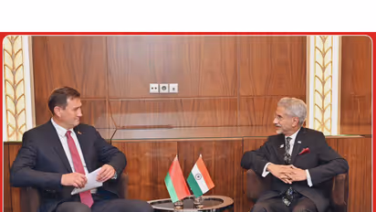 External Affairs Minister S Jaishankar and his Belarusian counterpart Maksim Ryzhenkov (Photo/X/@DrSJaishankar)