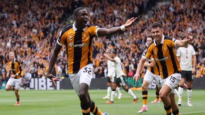 Hull City players celebrating (Photo: X/@premierleague)