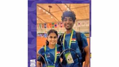 Aadhya Tiwari and Jay Meena. (Photo: @SAIMediaX)