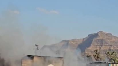 Massive fire engulfs scrap warehouse in Gujarat's Halol. (Photo/ANI)