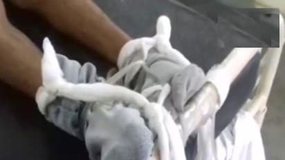 യുപിയില് രോഗിയെ കട്ടിലില് കെട്ടിയിട്ടു
