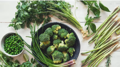 green leafy vegetables