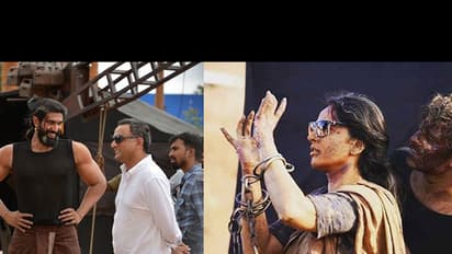 Prabhas Anushka and other stars having fun on Baahubali sets