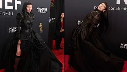 Grammys 2025: Lady Gaga looks stunning in all-black Vivienne Westwood Gown  and Tiffany necklace | Asianet Newsable