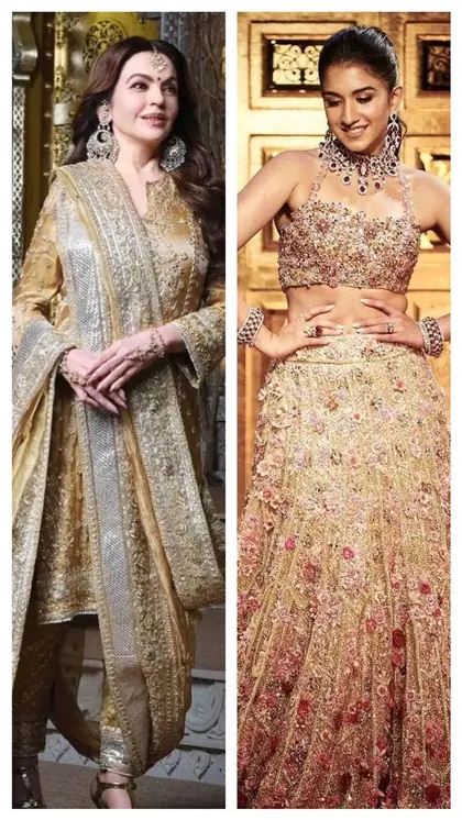 Wow! गोल्डन आउटफिट में बहू से ज्यादा चमचमाती नज़र आईं सास Nita Ambani