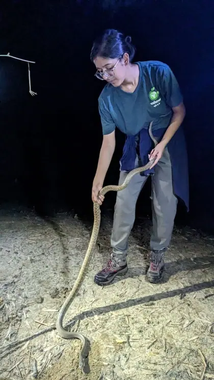 At 18, Prachi fearlessly rescues dangerous snakes