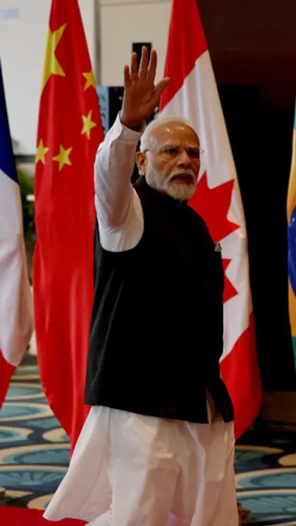 पूर्ण भारतीय परिधान में नजर आएं पीएम मोदी