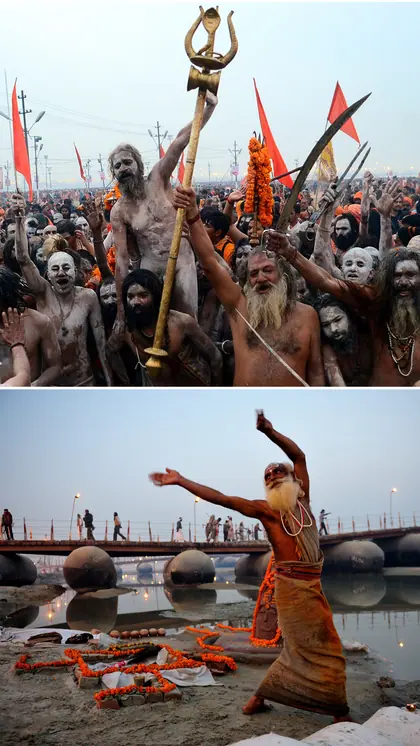 संन्यासियों का मस्त रूप देखकर आस्था से भर जाते हैं श्रद्धालु
