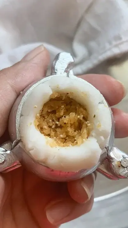 Make the Coconut-Jaggery Filling