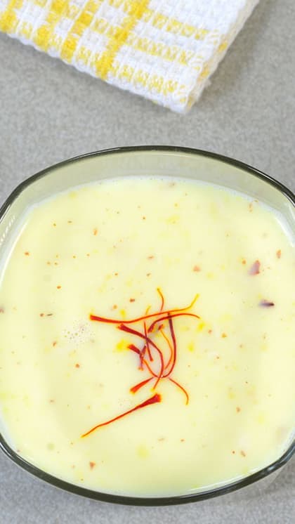 Warm Almond Saffron Milk
