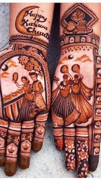 Karwa Chauth 2023-करवा चौथ में ऐसी मेहंदी लगाएं, जो पिया के मन को भाए