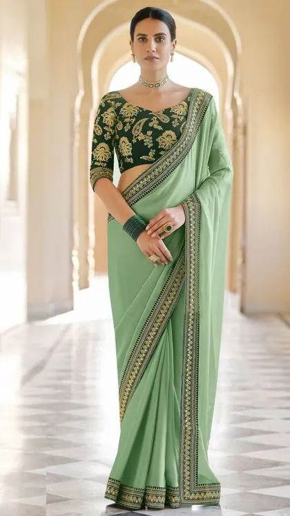 ऑर्गेंजा साड़ी