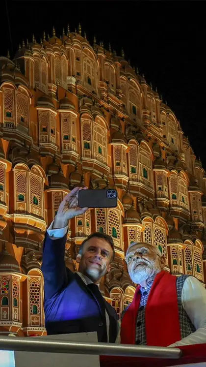Macron's first day in Jaipur with PM Modi