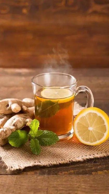 तुलसी, लेमन और जिंजर की हर्बल टी (Herbal tea)