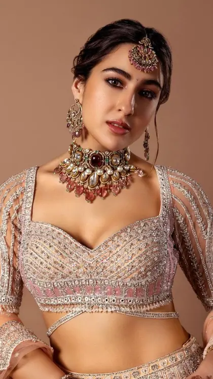 छोटे ब्रेस्ट पर खूब खिलेंगे Sara Ali Khan के 8 Blouse Designs