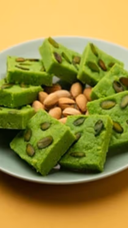 Pistachio Saffron Barfi