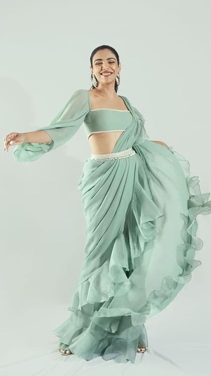 रफल साड़ी (Ruffle Saree)